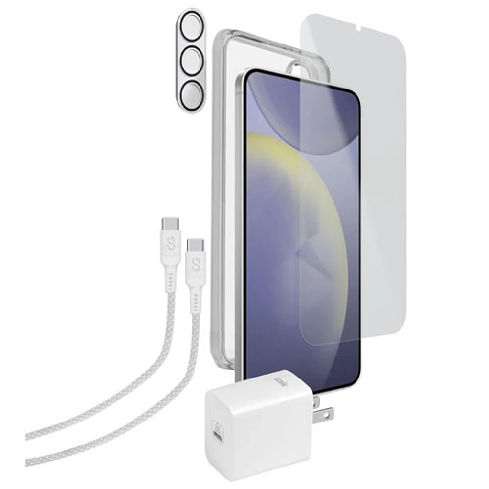 LOGiiX Smartphone Essentials Kit for Galaxy S24 - White