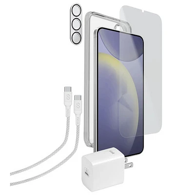LOGiiX Smartphone Essentials Kit for Galaxy S24 - White