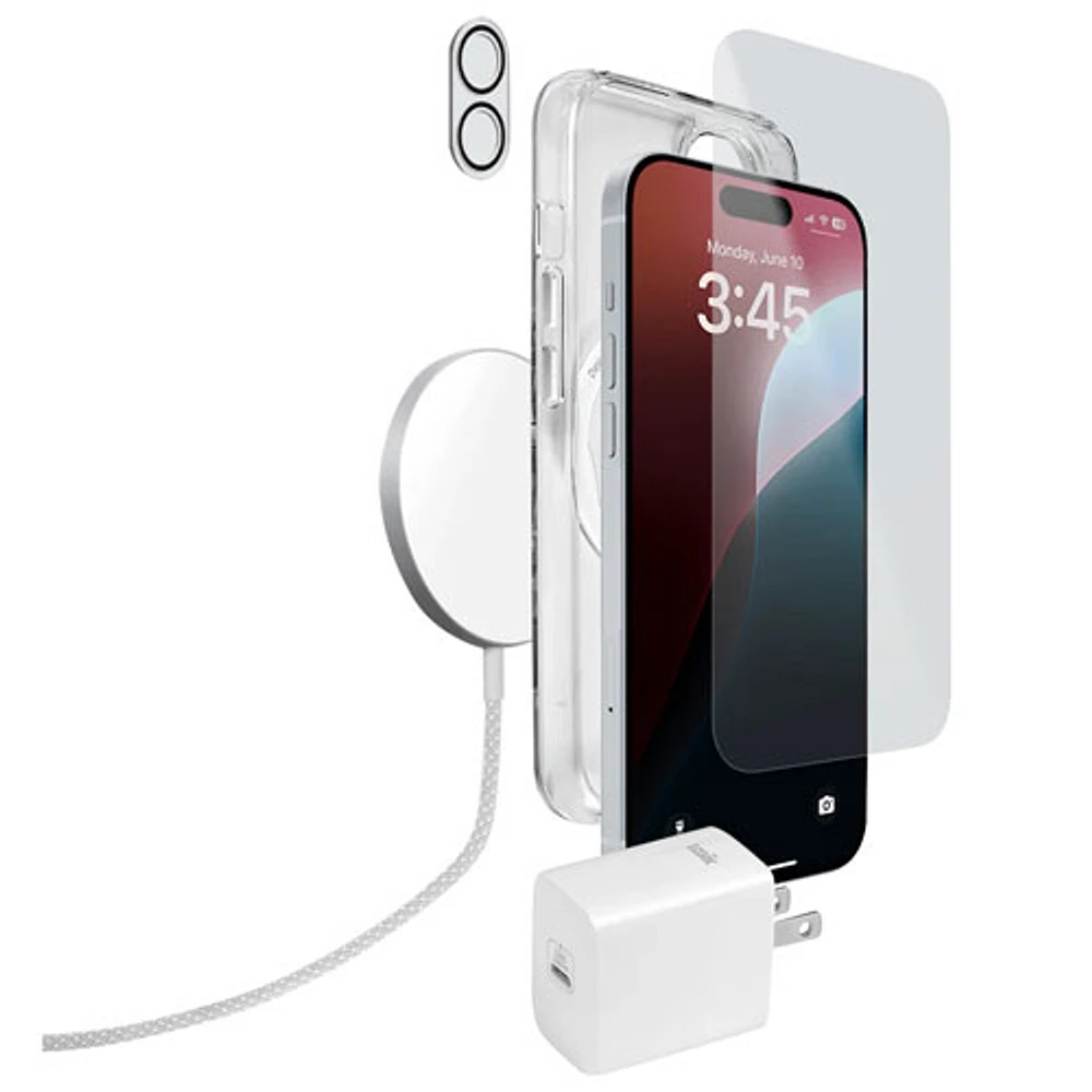 LOGiiX Smartphone Essentials Kit for iPhone 16 Plus - White