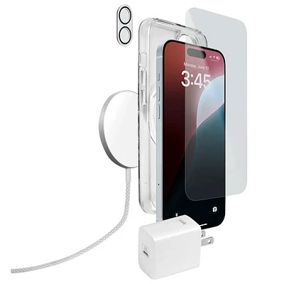 LOGiiX Smartphone Essentials Kit for iPhone 16 Plus - White
