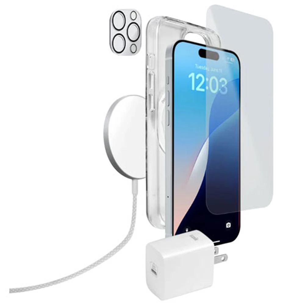 LOGiiX Smartphone Essentials Kit for iPhone 16 Pro - White
