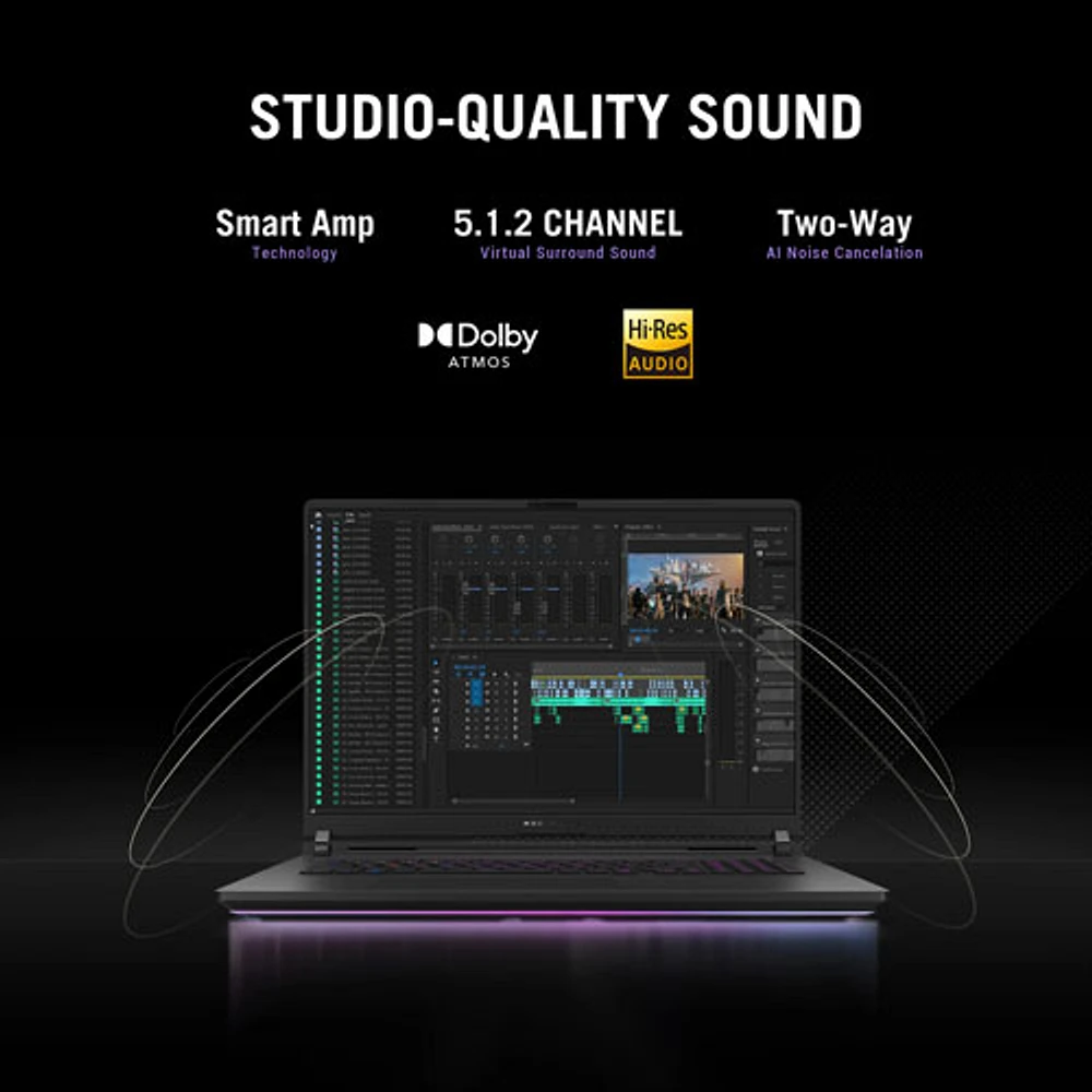 Portable de jeu ROG Strix SCAR de 18 po d'ASUS (Core Ultra 9-275HX d'Intel/RAM 64 Go/SSD 1 To/RTX 5080) - Partenaire de détail exclusif