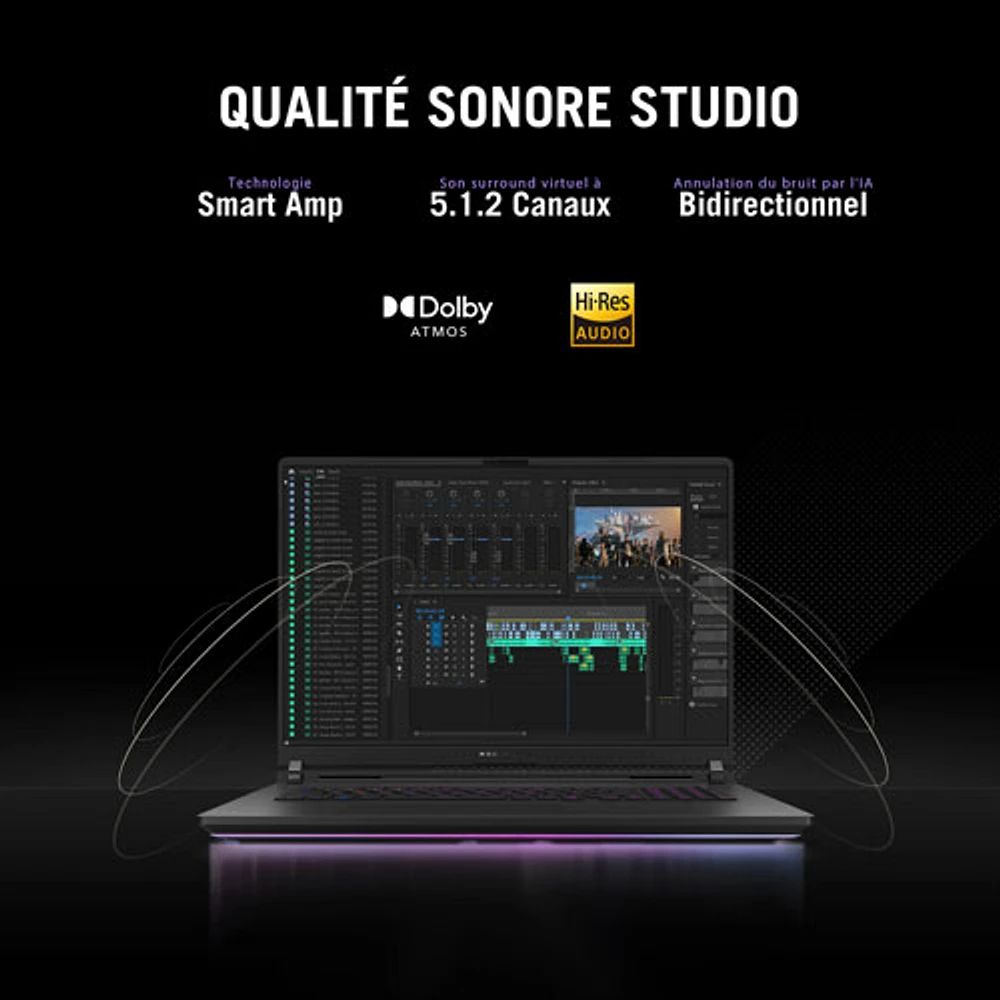 Portable de jeu ROG Strix SCAR de 18 po d'ASUS (Core Ultra 9-275HX d'Intel/RAM 64 Go/SSD 1 To/RTX 5080) - Partenaire de détail exclusif