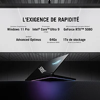 Portable de jeu ROG Strix SCAR de 18 po d'ASUS (Core Ultra 9-275HX d'Intel/RAM 64 Go/SSD 1 To/RTX 5080) - Partenaire de détail exclusif