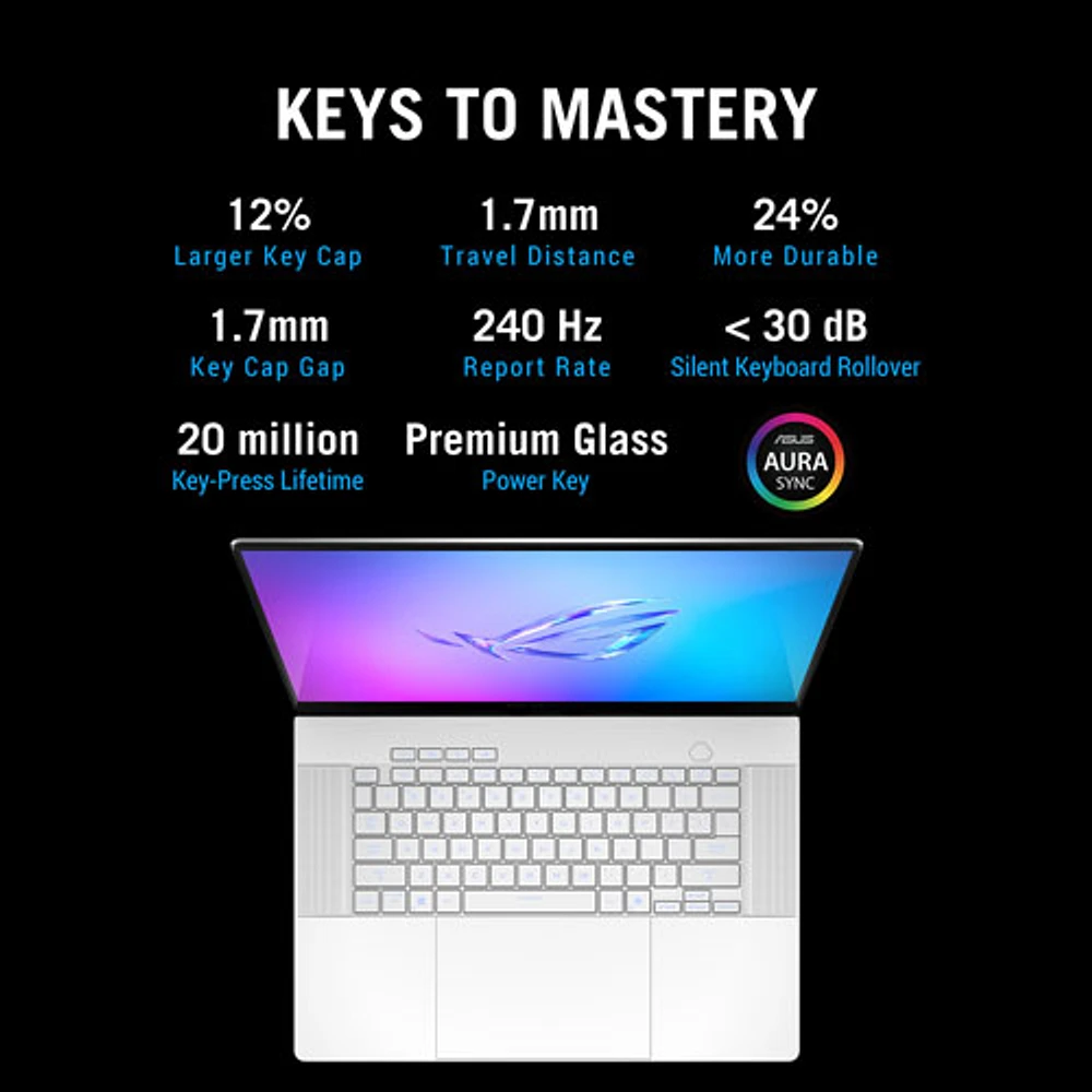 ASUS ROG Zephyrus G16 16" Gaming Laptop - Platinum White (Intel Core Ultra 9-285H/64GB RAM/2TB SSD/RTX 5090)