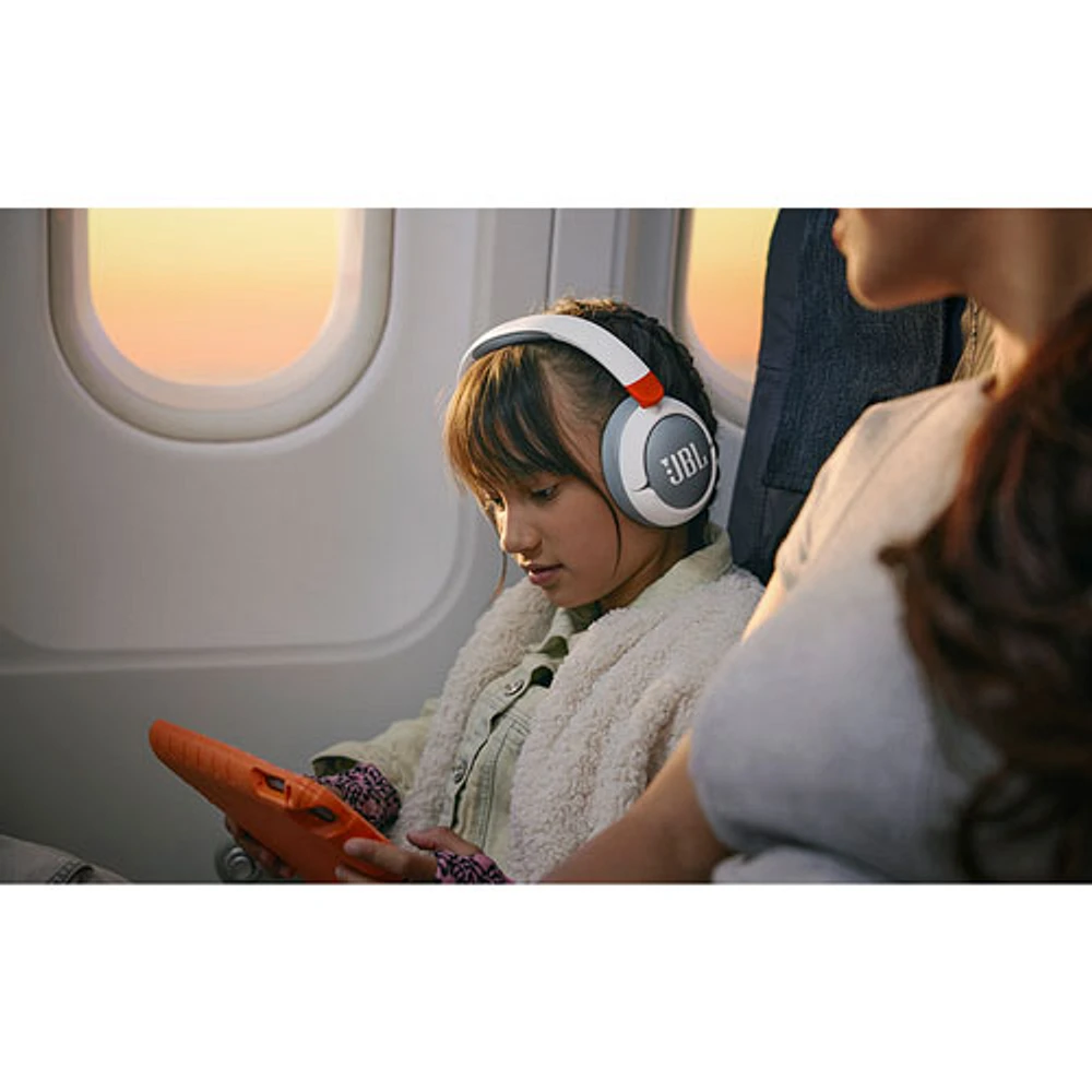 JBL Junior N470NC Over-Ear Noise Cancelling Bluetooth Kids Headphones - White
