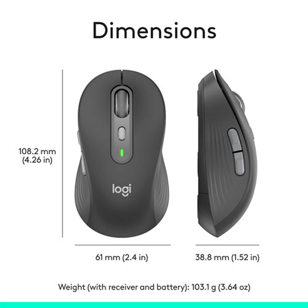 Logitech Signature Plus M750 Bluetooth Optical Mouse - Graphite
