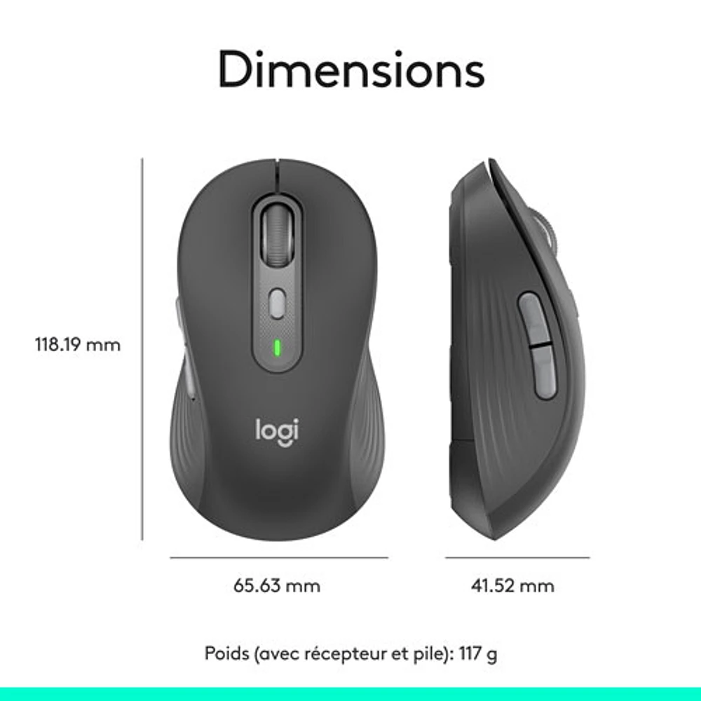 Logitech Signature Plus M750 Bluetooth Optical Mouse - Graphite