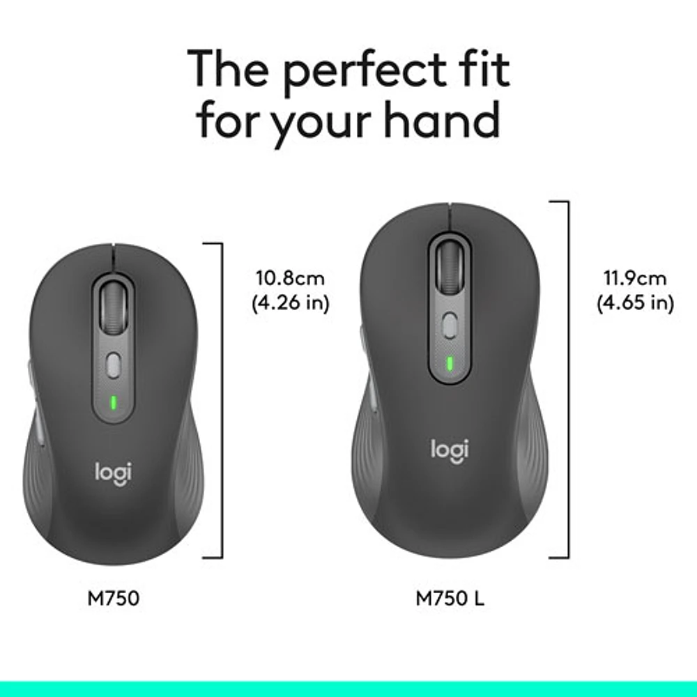Logitech Signature Plus M750 L Bluetooth Optical Mouse - Graphite