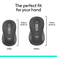 Logitech Signature Plus M750 L Bluetooth Optical Mouse - Graphite