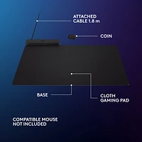 Tapis de souris de jeu G POWERPLAY 2 de Logitech avec recharge sans fil
