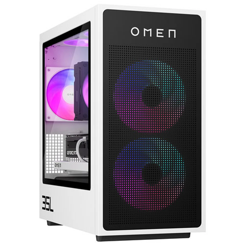 Ordinateur de jeu Omen 35L de HP - Blanc (Ryzen 7 8700F d'AMD/RAM 32 Go/SSD 2 To/GeForce RTX 5070/Windows 11) - Exclusivité de Best Buy
