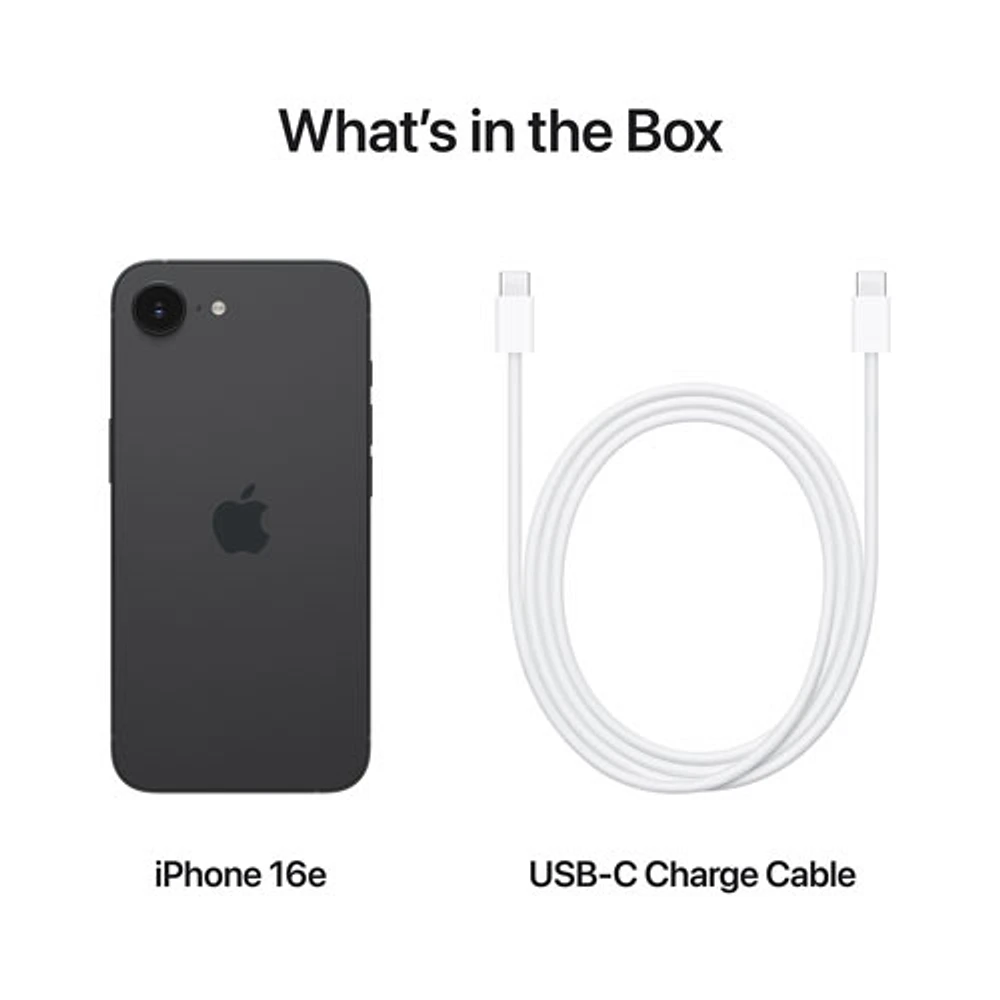 Koodo Apple iPhone 16e 256GB - Black - Monthly Tab Payment