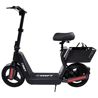 Trottinette électrique assis-debout SD de SWFT (moteur 400 W/autonomie maximale 24 km/vitesse maximale 20 km/h) - Noir