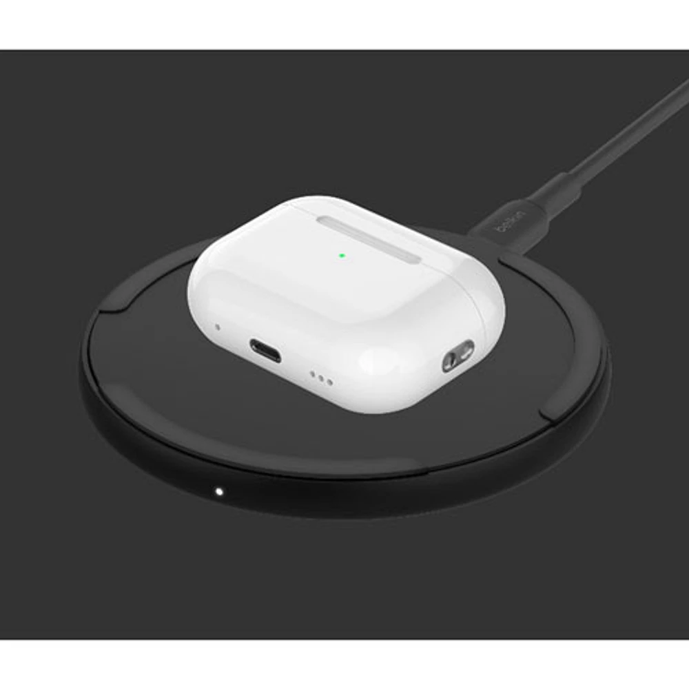 Tapis de recharge sans fil Qi 2-en-1 de 15 W de Belkin - Noir