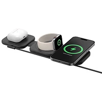 Belkin 3-in-1 15W Qi2 Wireless Travel Charging Pad with Travel Bag - Black