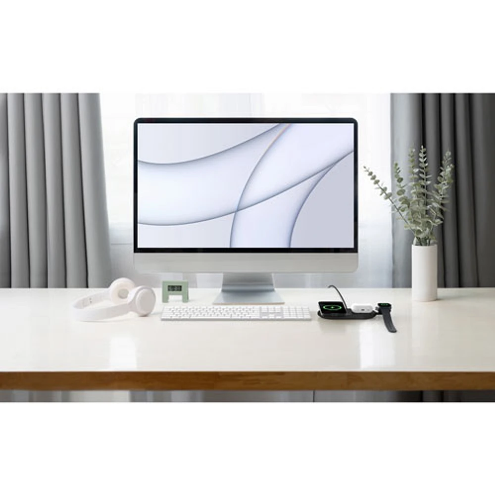 Belkin 3in-1 15W Qi2 Wireless USB-C Charging Pad - Black