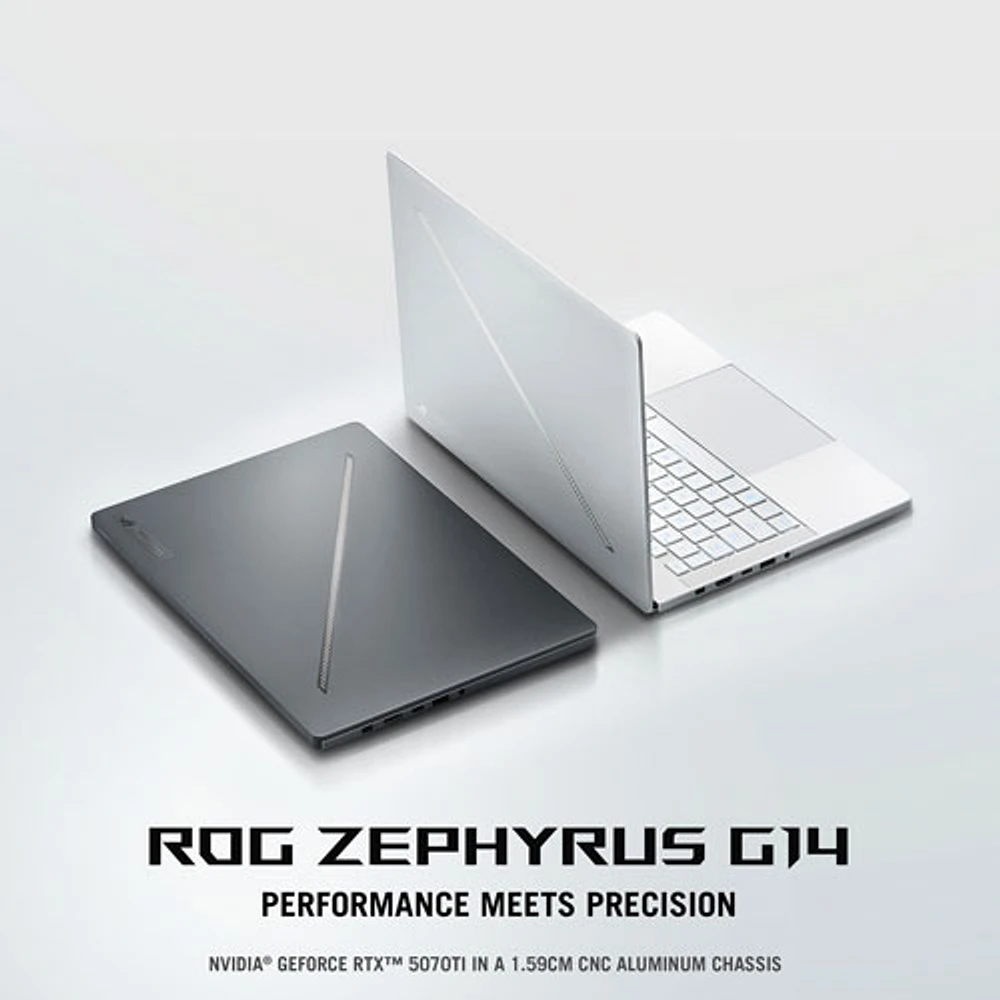 ASUS ROG Zephyrus G14 14" Gaming Laptop - Platinum White (AMD Ryzen AI 9 HX 370/32GB RAM/1TB SSD/Windows 11 Home)