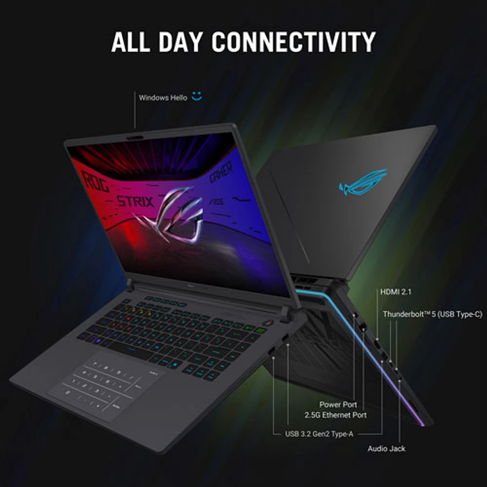 ASUS ROG Strix G16 16" Gaming Laptop - Eclipse Grey (Intel Core Ultra 9 275HX/32GB RAM/1TB SSD/RTX 5080)