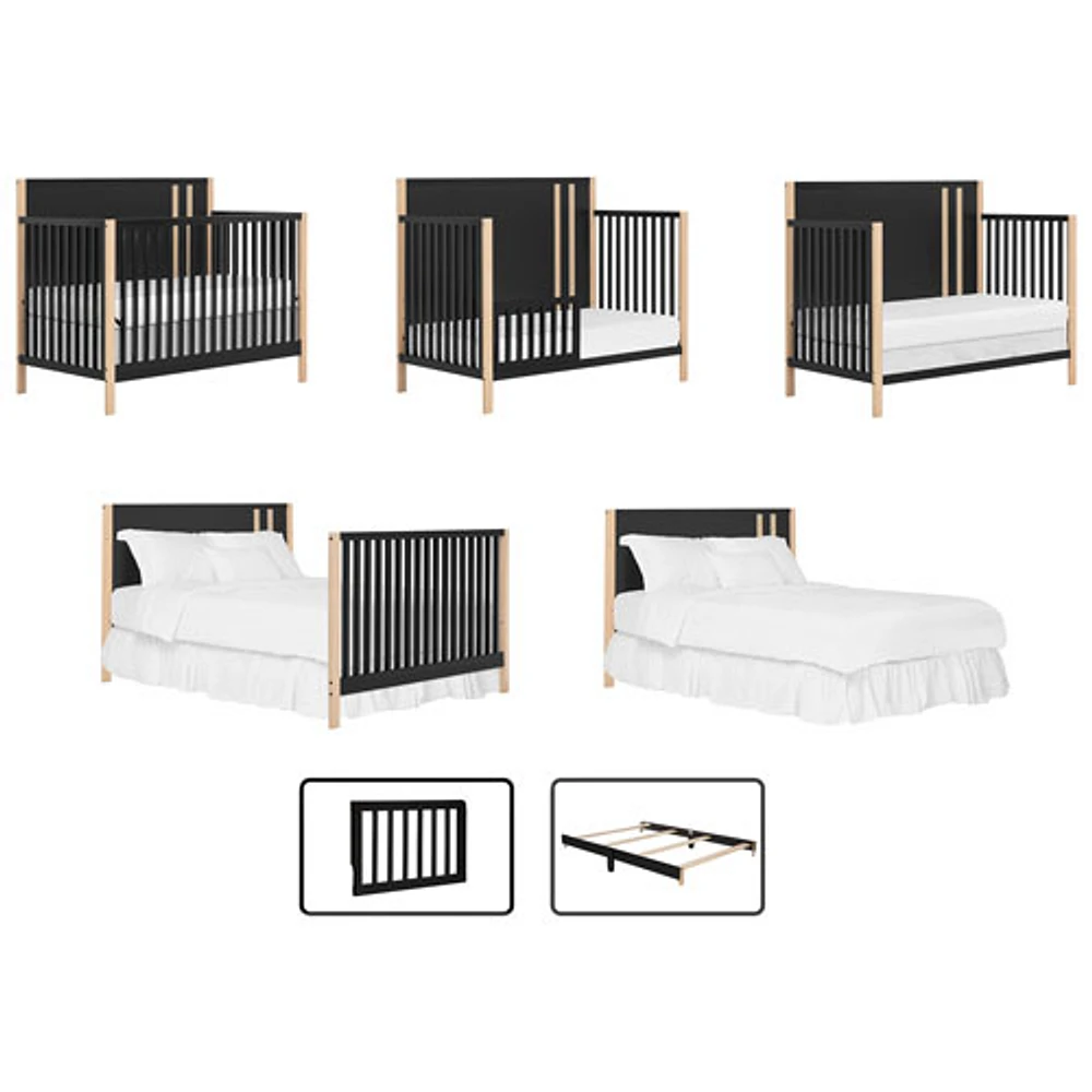 Lit de bébé transformable Soho de Dream On Me - Noir mat rétro