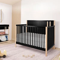 Lit de bébé transformable Soho de Dream On Me - Noir mat rétro