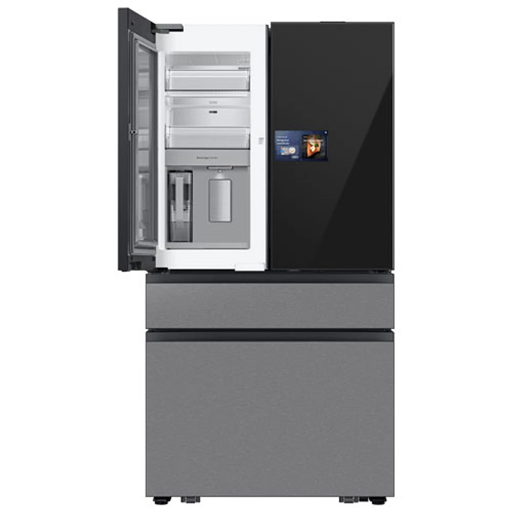Samsung 36" 22.5 Cu. Ft. French Door Refrigerator w/ Water Dispenser & 9" AI Home Screen (RF90F23BECRAA) - SS