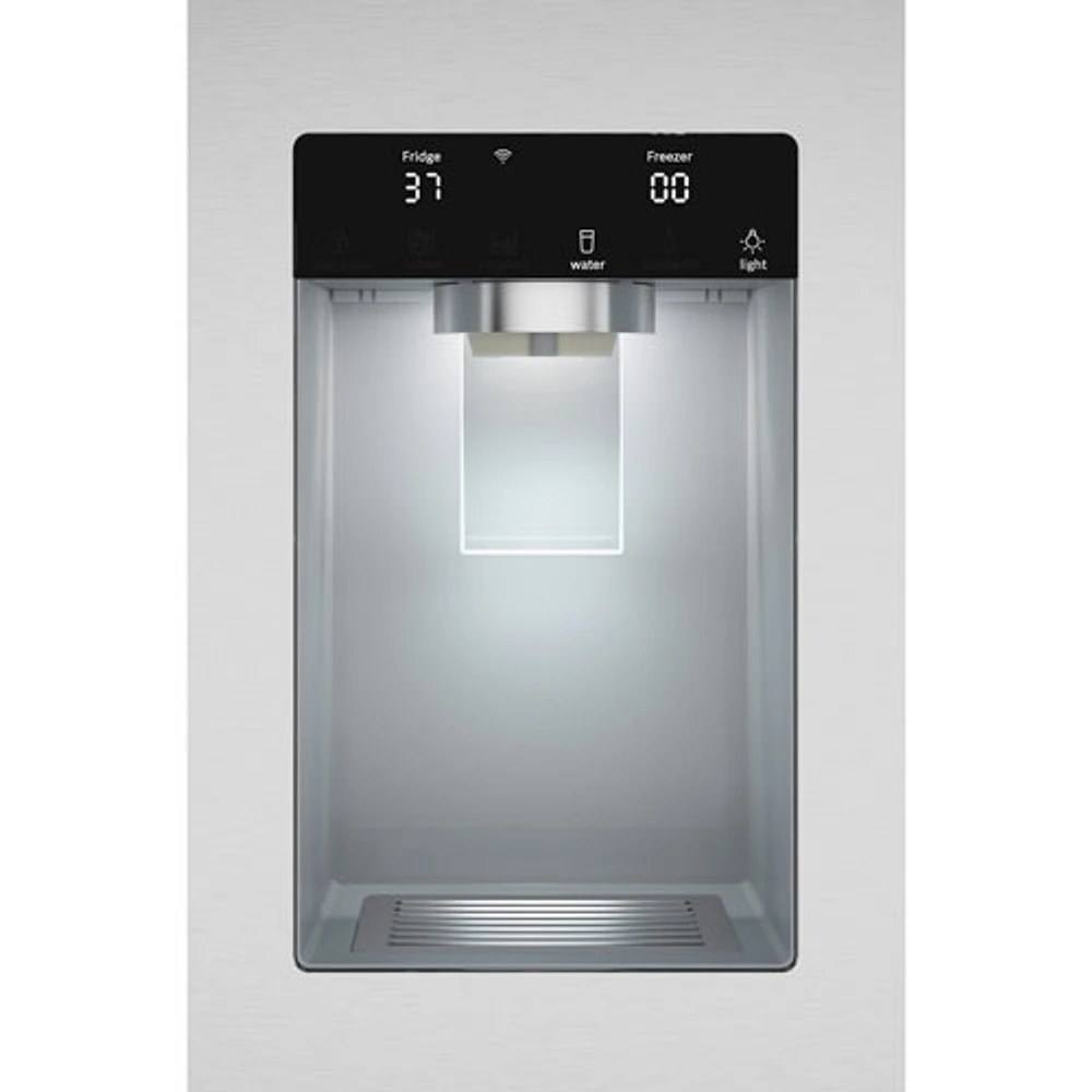 Bosch 100 Series 36" 21.6 Cu. Ft. French Door Refrigerator with Water & Ice Dispenser (B36CD10ENS) - Stainless