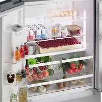Bosch 100 Series 36" 21.6 Cu. Ft. French Door Refrigerator with Water & Ice Dispenser (B36CD10ENS) - Stainless