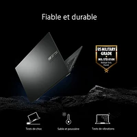 Portable professionnel de 15,6 po Vivobook Go 15 d'ASUS - Noir mixte (Core i3-N100 d'Intel/RAM 4 Go/SSD 128 Go/Windows 11 Famille)
