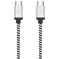 LBT 0.3m (1 ft.) Braided USB-C to USB-C Cable (LBTBW0103) - Black/White