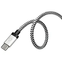 LBT 0.3m (1 ft.) Braided USB-C to USB-C Cable (LBTBW0103) - Black/White