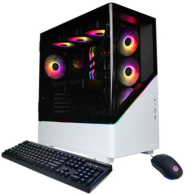CyberPowerPC Gamer Supreme Gaming PC - White (AMD Ryzen 7 9800X3D/32GB RAM/2TB SSD/RTX 5070) - English