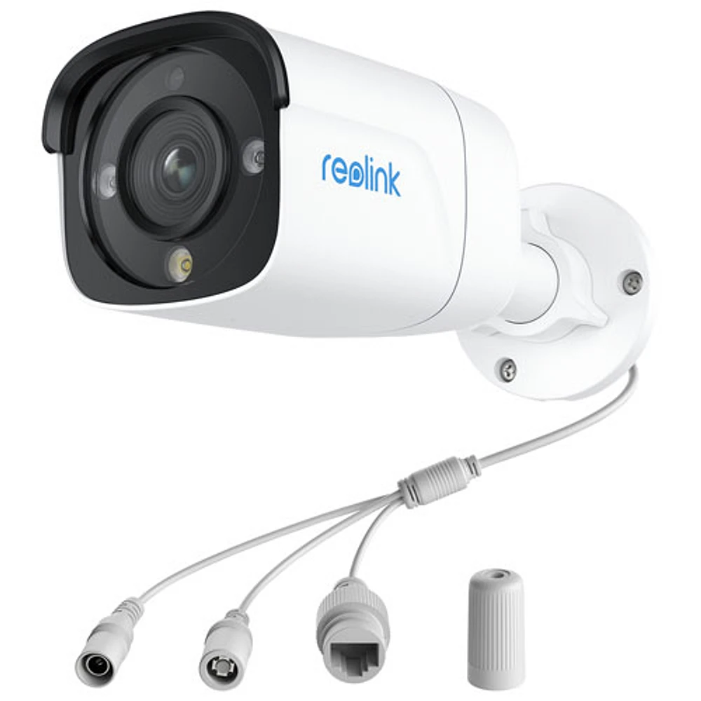 Système de surveillance avec fil 8 canaux à NVR de 2 To de Reolink avec 4 caméras compactes UHD 4K - Blanc