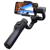 Stabilisateur à cardan à 3 axes pour téléphone intelligent avec chargeur portable de Zero-X - Noir