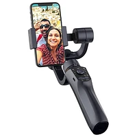 Stabilisateur à cardan à 3 axes pour téléphone intelligent avec chargeur portable de Zero-X - Noir