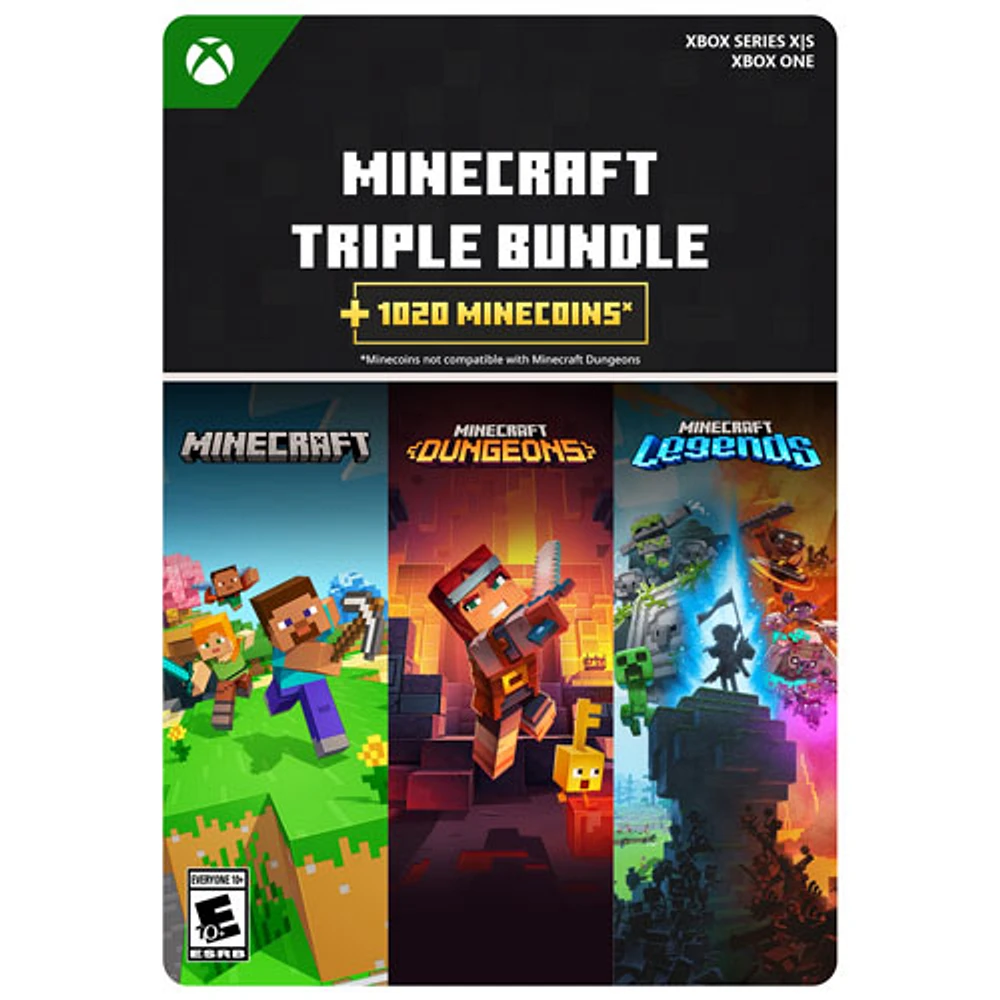 Minecraft Triple Bundle with 1020 Minecoins (Xbox Series X|S / Xbox One) - Digital Download