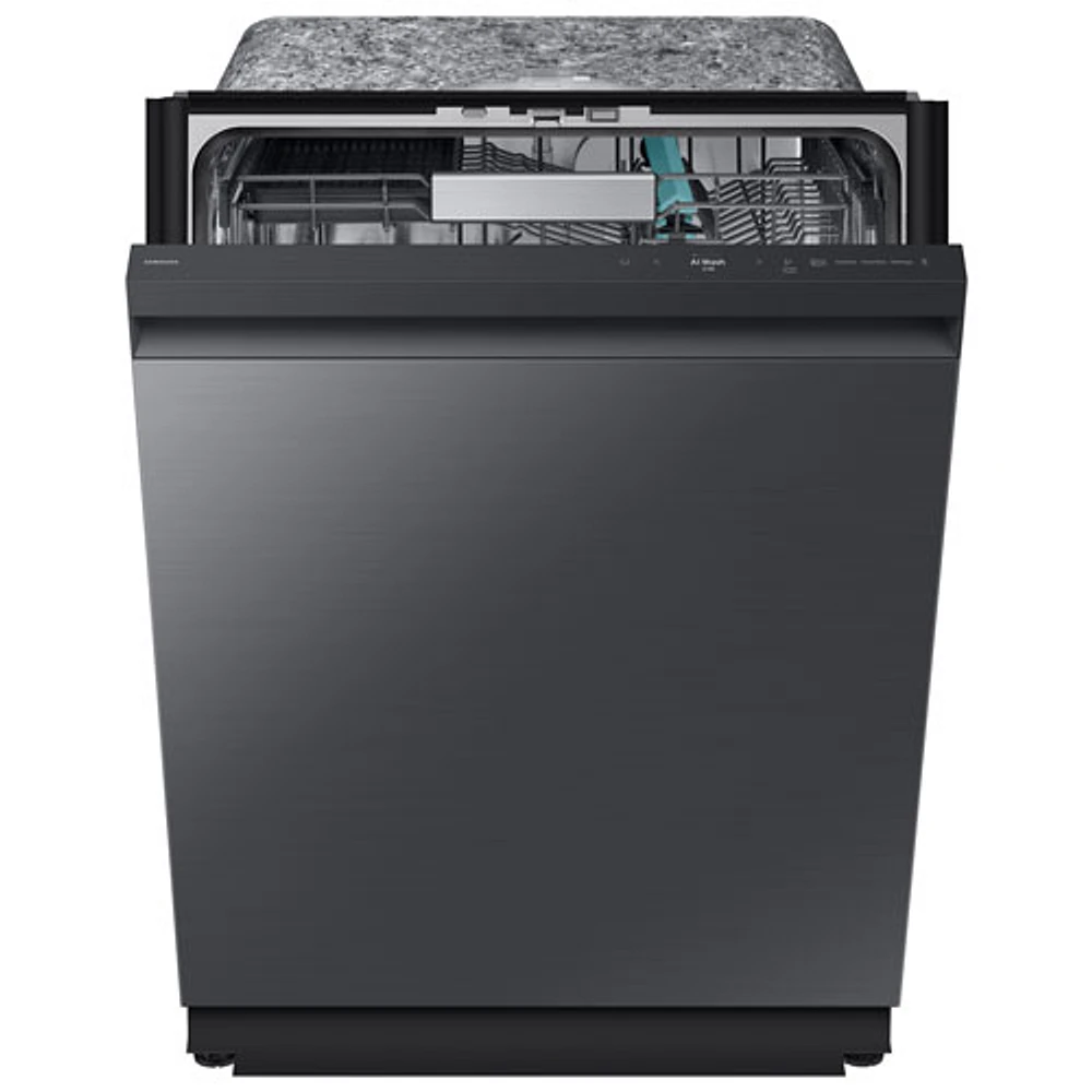 Samsung 24" 38dB Built-In Dishwasher with AI Wash & Third Rack (DW90F89T0UMTAA) - Matte Black Stainless