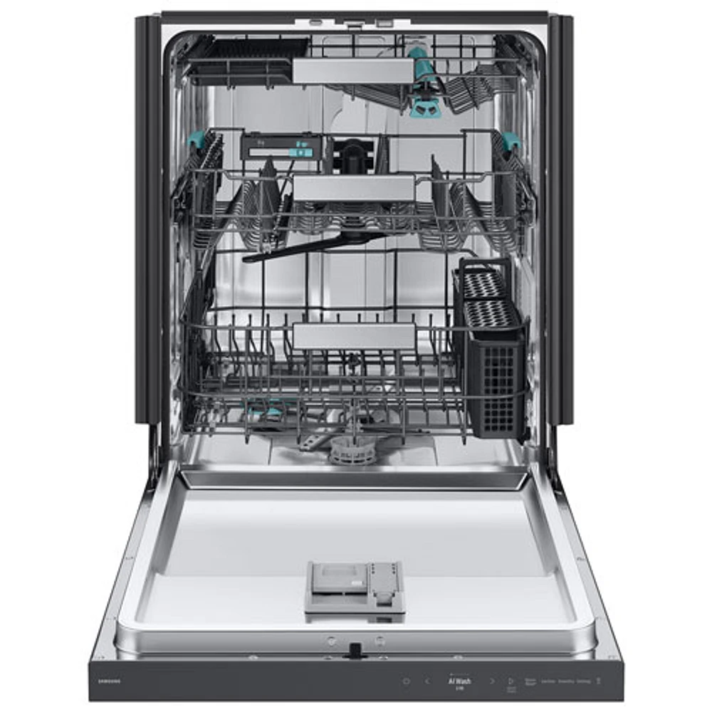 Samsung 24" 38dB Built-In Dishwasher with AI Wash & Third Rack (DW90F89T0UMTAA) - Matte Black Stainless