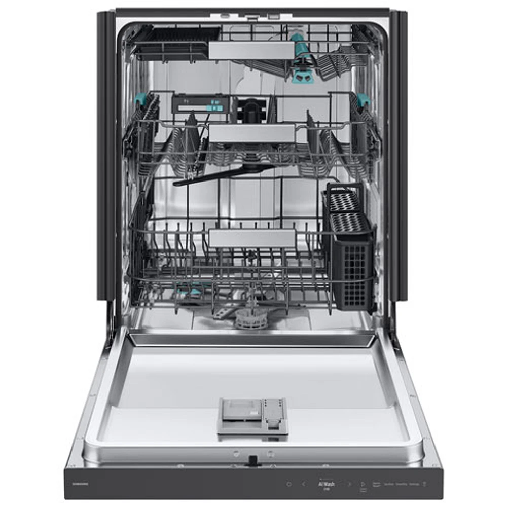 Samsung 24" 38dB Built-In Dishwasher w/ AI Wash, Auto Open Door & Third Rack (DW90F89P0USRAA) - Stainless