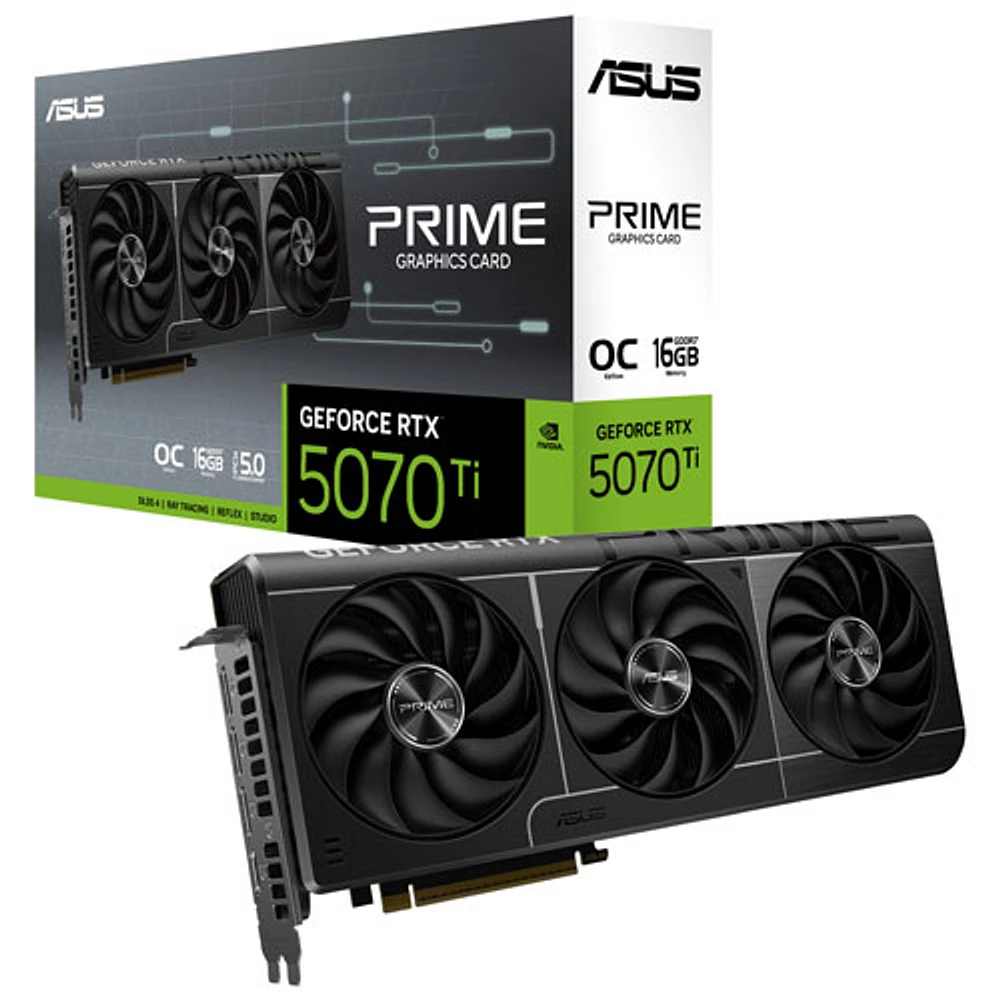 Carte graphique Prime RTX 5070 Ti OC 16 Go GDDR7 d'ASUS