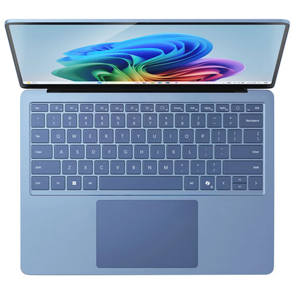 Portable Surface Laptop Copilot+ PC à écran tactile de 13,8 po de Microsoft (Snapdragon X Elite/mémoire vive de 16 Go/disque SSD de 512 Go) 2025 - Saphir - Ang