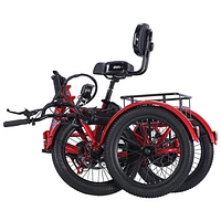Ollie Leo Foldable Step-Through Electric City Trike (500W Motor / 65km Range / 22 km/h Top Speed) - Red