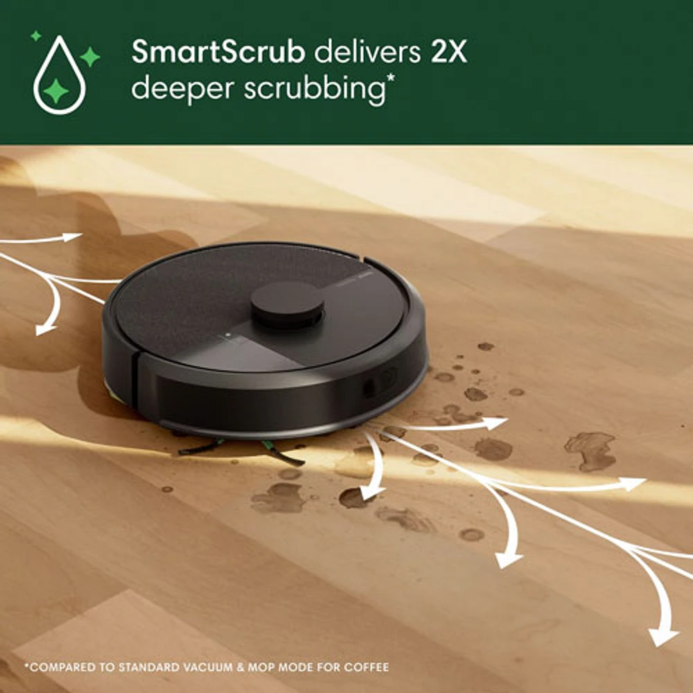 iRobot Roomba 105 Combo Wi-Fi Connected Self-Empty Robot Vacuum & Mop - Black