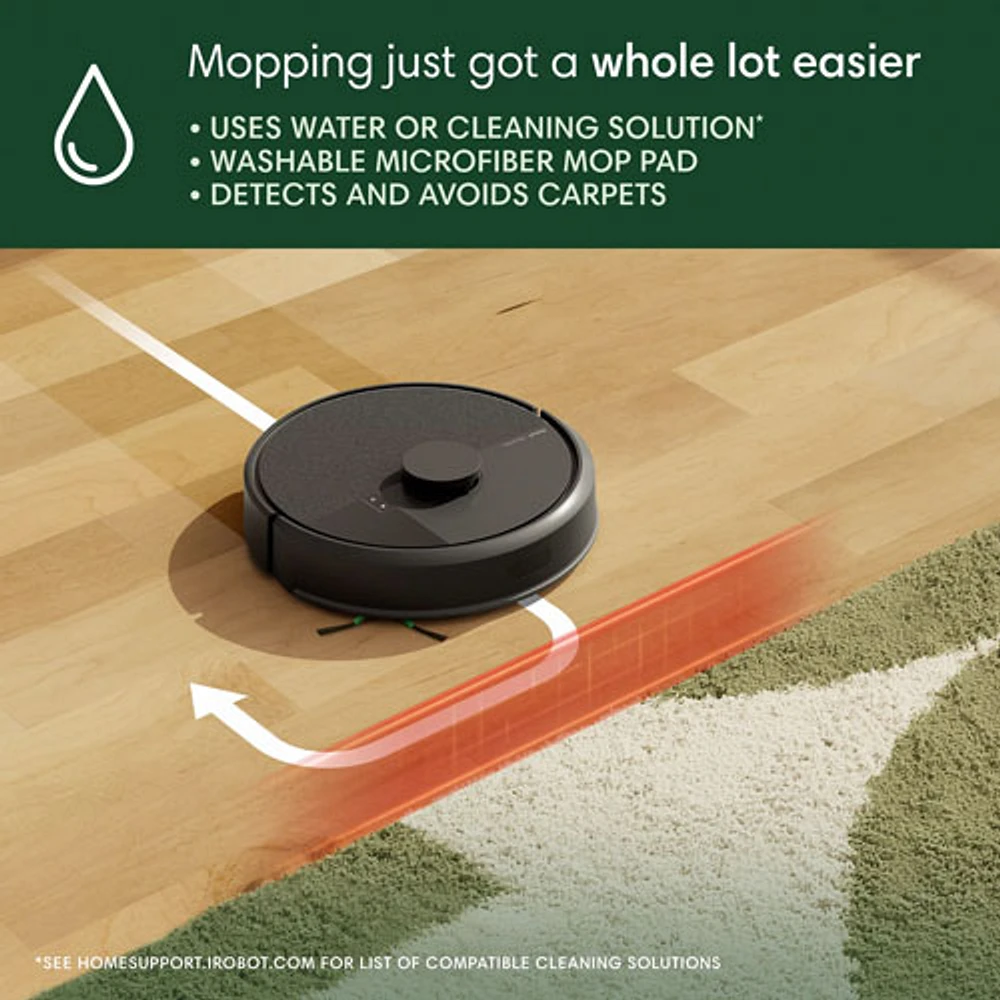 iRobot Roomba 105 Combo Wi-Fi Connected Self-Empty Robot Vacuum & Mop - Black