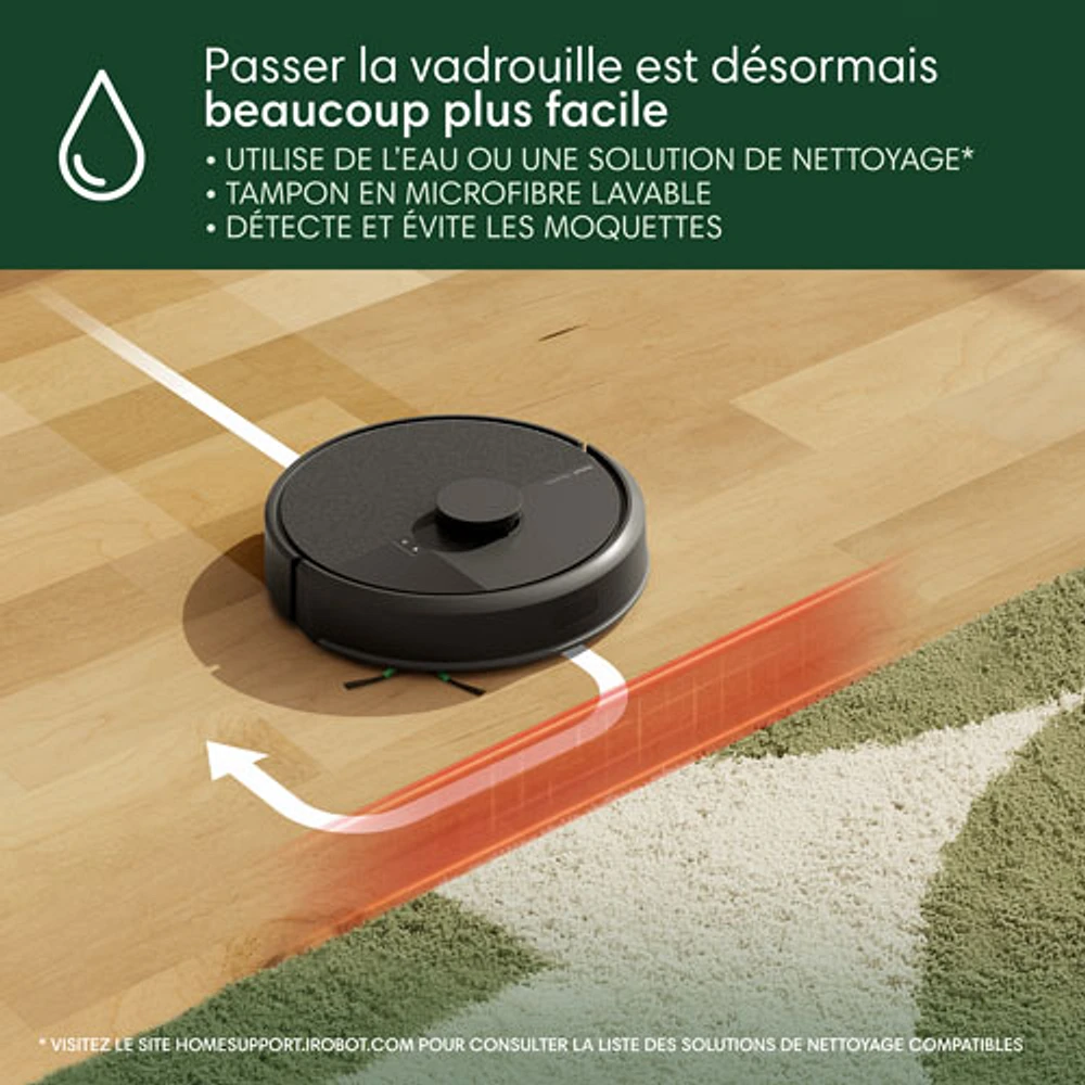 iRobot Roomba 105 Combo Wi-Fi Connected Self-Empty Robot Vacuum & Mop - Black