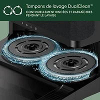 Aspirateur robot à vadrouille connecté Wi-Fi à vidage automatique Roomba Plus 405 Combo d'iRobot - Noir