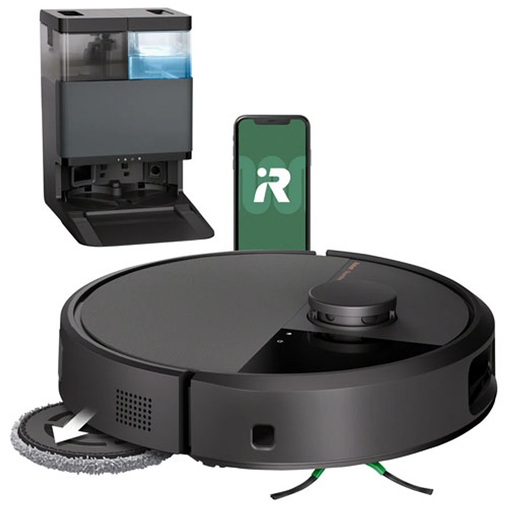 iRobot Roomba Plus 505 Combo Wi-Fi Connected Self-Empty Robot Vacuum & Mop - Black