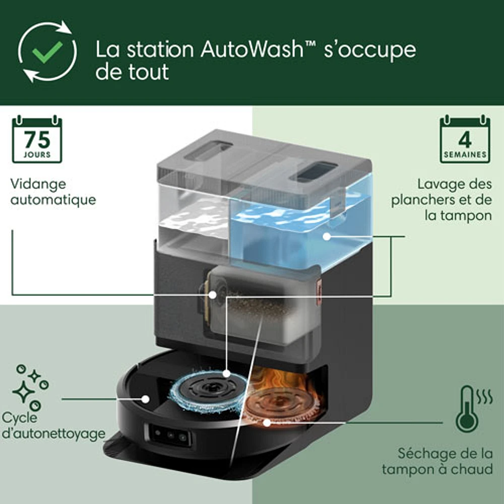 iRobot Roomba Plus 505 Combo Wi-Fi Connected Self-Empty Robot Vacuum & Mop - Black