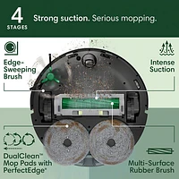 iRobot Roomba Plus 505 Combo Wi-Fi Connected Self-Empty Robot Vacuum & Mop - Black