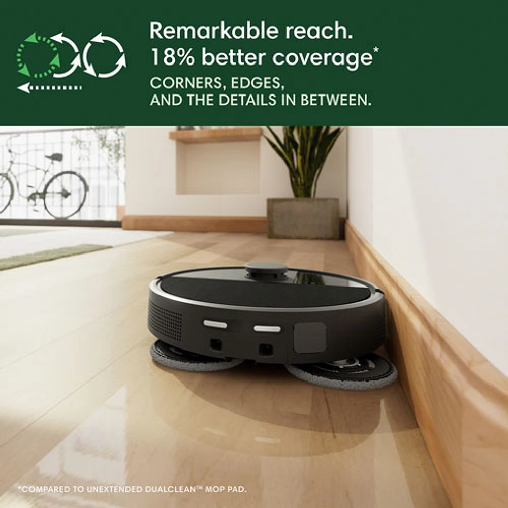 iRobot Roomba Plus 505 Combo Wi-Fi Connected Self-Empty Robot Vacuum & Mop - Black